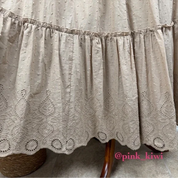 🆑 Pietro Brunelli Chloe Ruffle Sleeve Smocked Maternity Dress - Picture 7 of 16